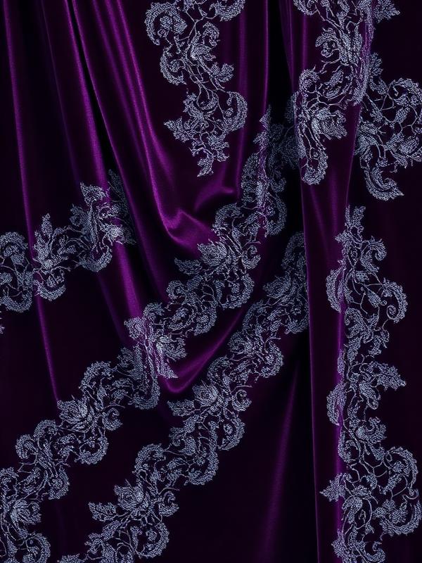 Velvet and silver lace